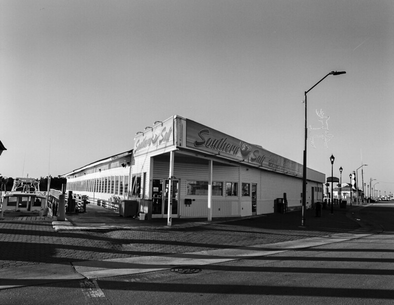 Southern Salt restaurant exterior shot on Pentax 67 with Tri-X film