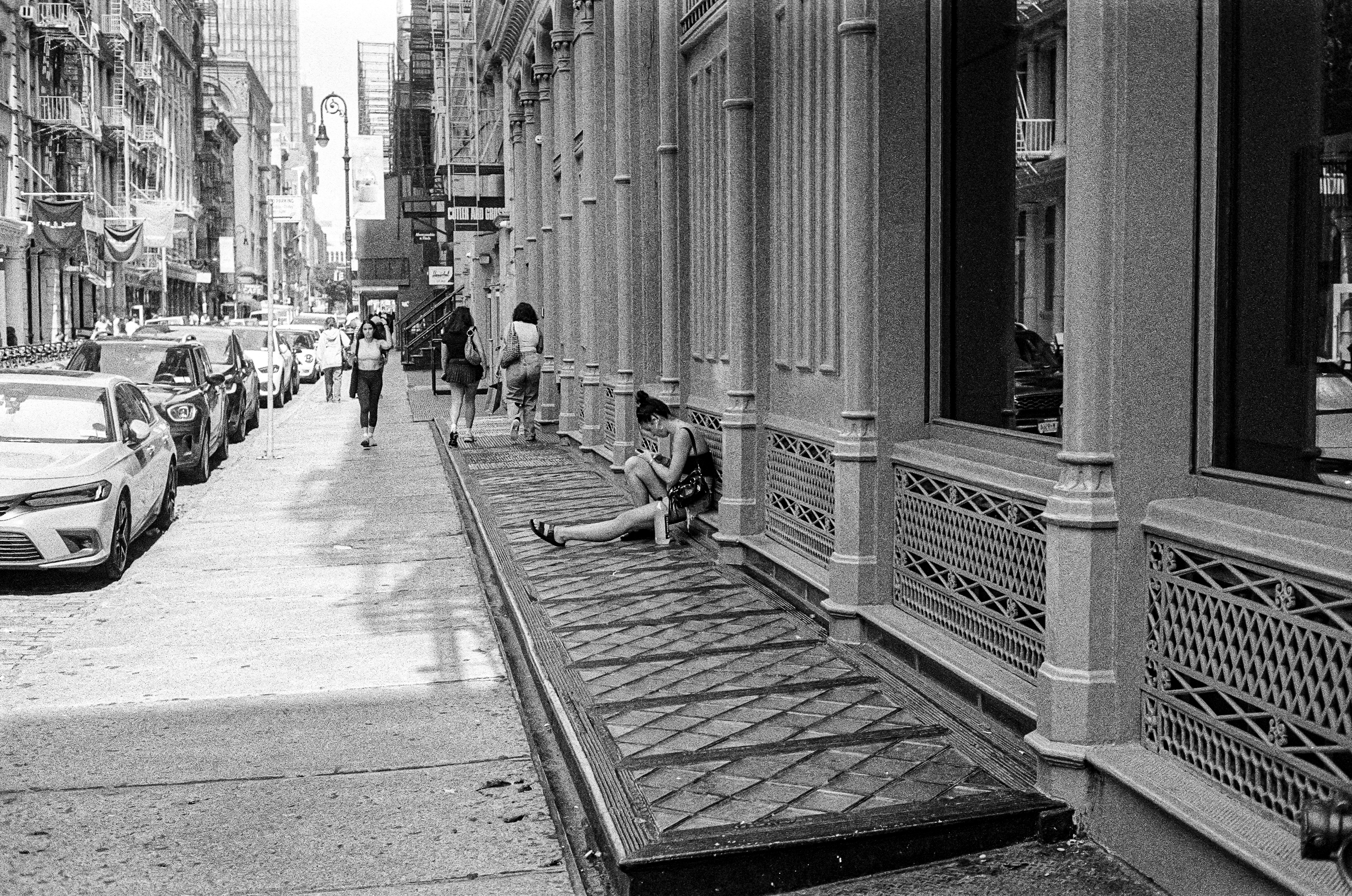 SOHO - Shot on Kodak T-Max 400 with Leica MP, 2024. Charleston film photography.